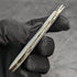 1910 British Antique White Pearl Shell Handle Pure Silver Engraving Blade Folding Pen Knife